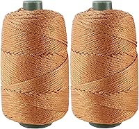 Vista 20 de Cordón de hilo artístico de 14.11 oz, hilo de poliéster color burdeos, para tejer macramé, bolsas de ganchillo, canasta de ganchillo, sombrero