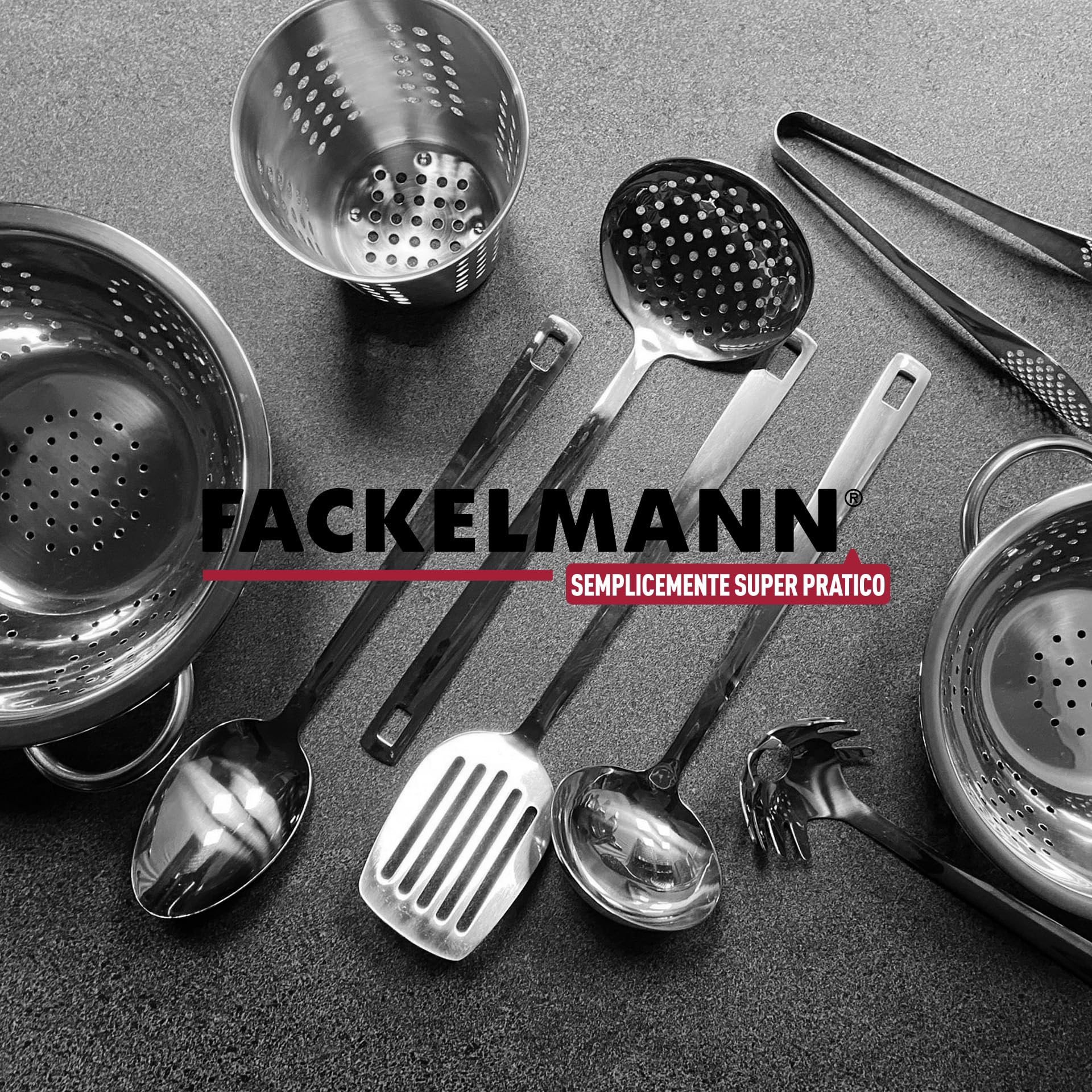 Fackelmann Colapasta Ø 24 cm, acciaio inossidabile, scolapasta per pasta riso verdure