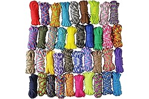 10 Pcs Multicolor Paracord Bracelet Rope Parachute Cord Outdoor Survival Rope Set...