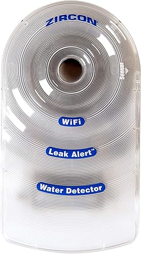Miniatura 12 de Zircon Detector de fugas de agua y sensor de inundación, sensor de fugas de agua con doble alarma de fugas de 90 dB de audio/batería (paquete de 5)