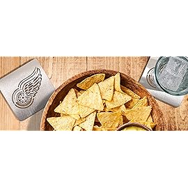 YouTheFan NHL Detroit Red Wings Boasters, 4-Piece Coaster Set , Stainless Steel, 4 x 4