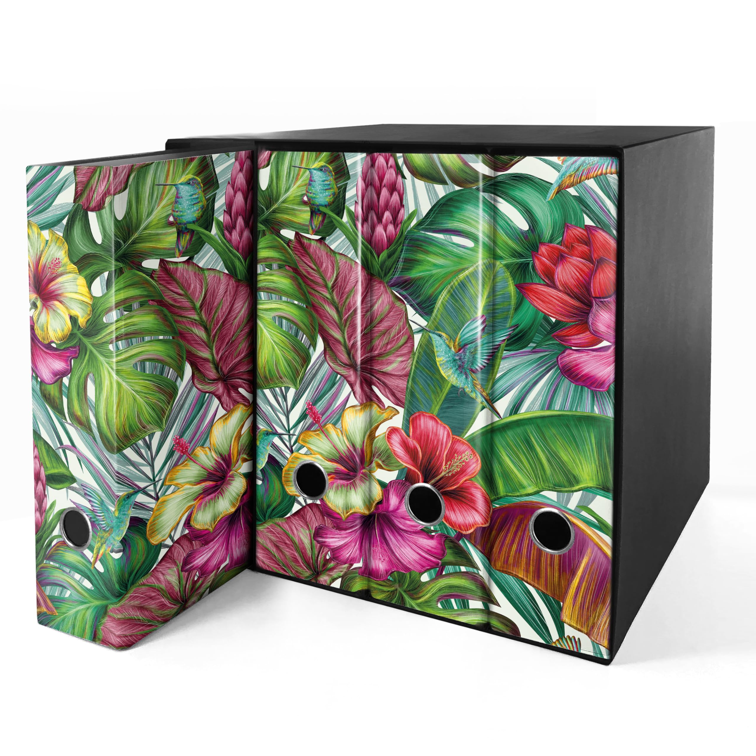Set da 4 raccoglitori ad anelli PRIMAVERA - Faldoni SHAREPRINTING (H31 con 2 anelli)