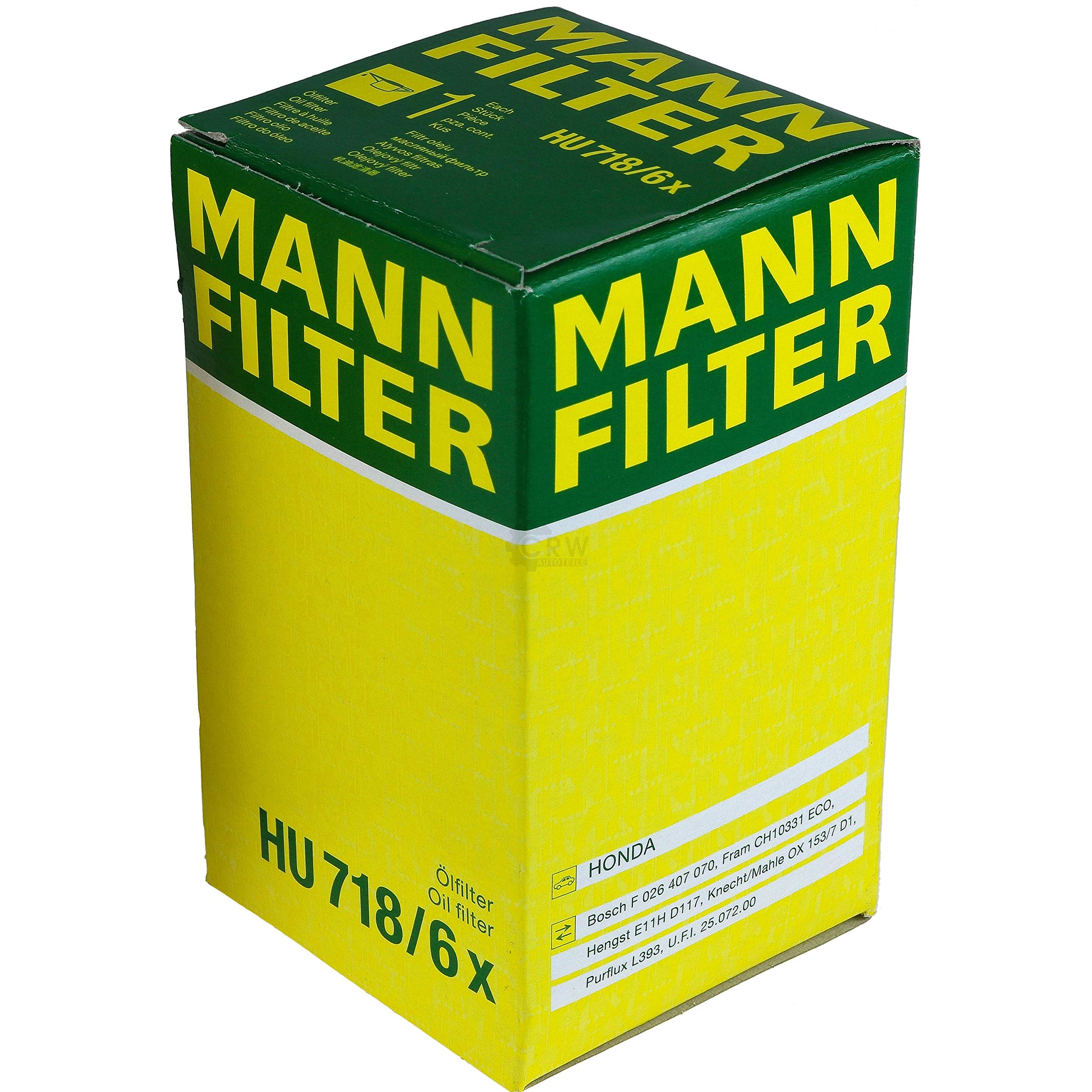 Paquete de inspección Kit de mantenimiento de filtros con filtro de aceite HU 718/6 x, filtro de aire C 37 005, filtro de combustible WK 853/16, filtro de habitáculo FP 2358, tornillo de