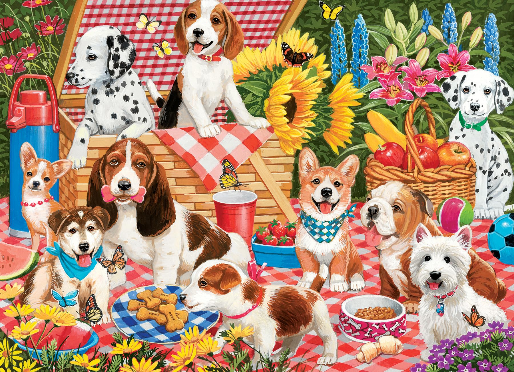 Cobble Hill Puzzle 1000 Pezzi Dinosauri - Poster Incluso, Cartone Riciclato, 99.7x67.6cm - 6
