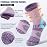 EBMORE Kids Merino Wool Hiking Socks Toddlers Girls Winter Thermal Thick Warm Boot Cushion Ski Snow Gift Socks Stocking Stuffers 6 Pairs (Colored Stripes, 12-15 Years)