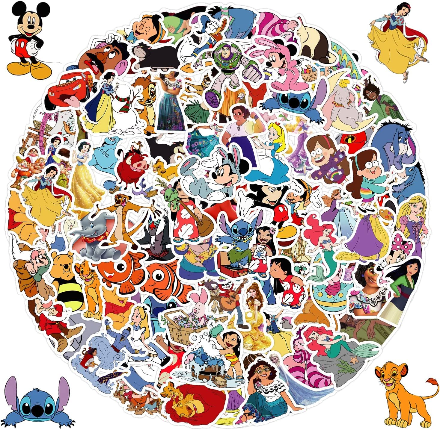 Cartoon paquete de pegatinas 100 piezas | Pegatinas para adultos, coche, computadora portátil, botellas de agua, pegatinas para adolescentes lindas calcomanías de vinilo