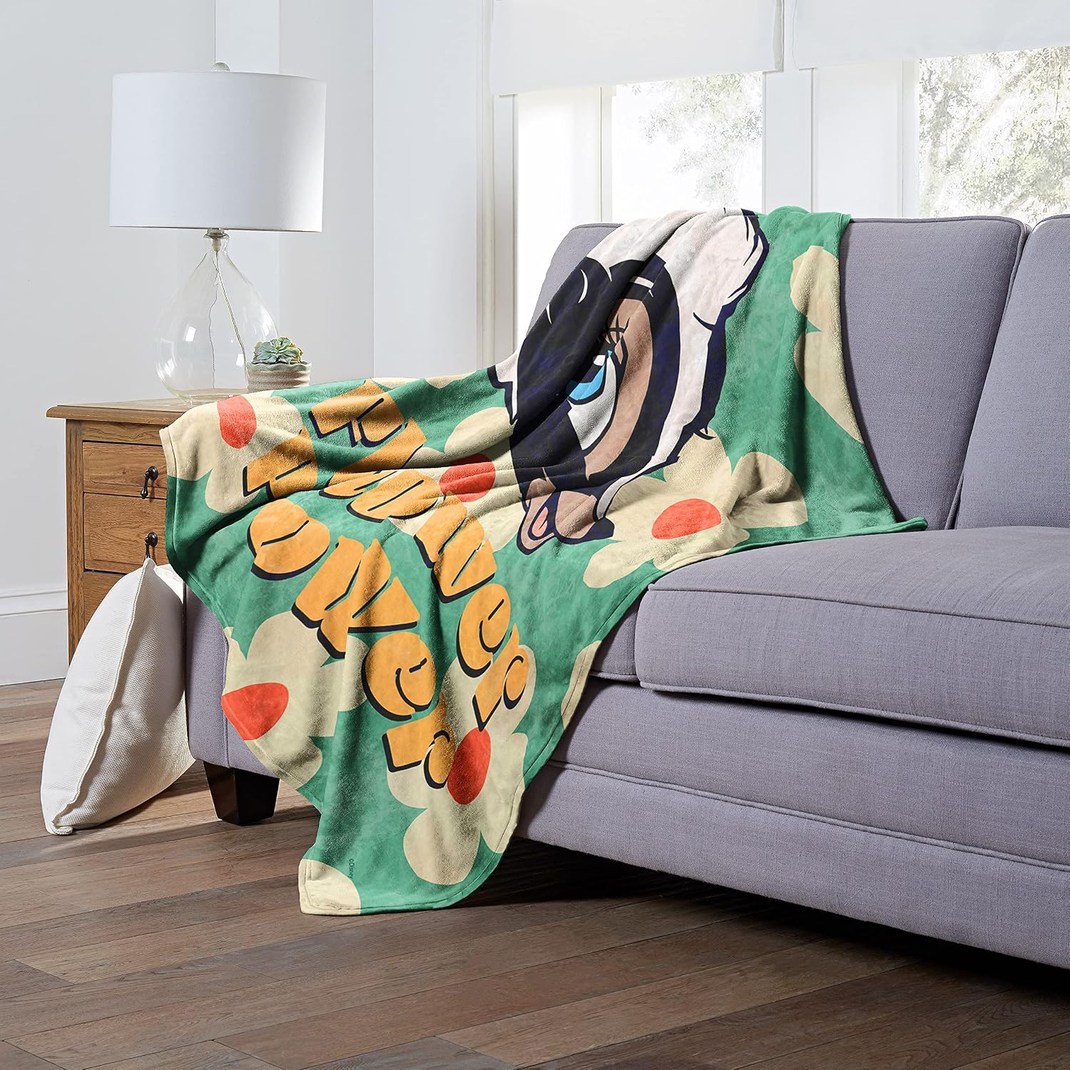 NORTHWEST Disney Classics Silk Touch Throw Blanket, 50" x 60", Flower Power