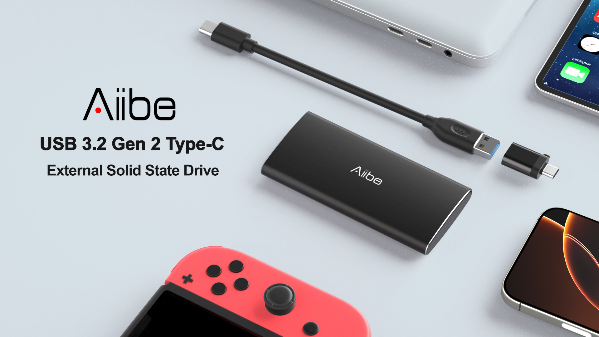 Amazon.com: Aiibe 500GB External Solid State Drive USB C Portable