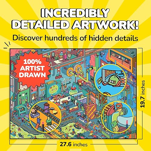 Miniatura 3 de Odd Pieces Rompecabezas de 1000 piezas con cómics de narración de historias, para mujeres, elefante blanco, rompecabezas misterioso para adultos y