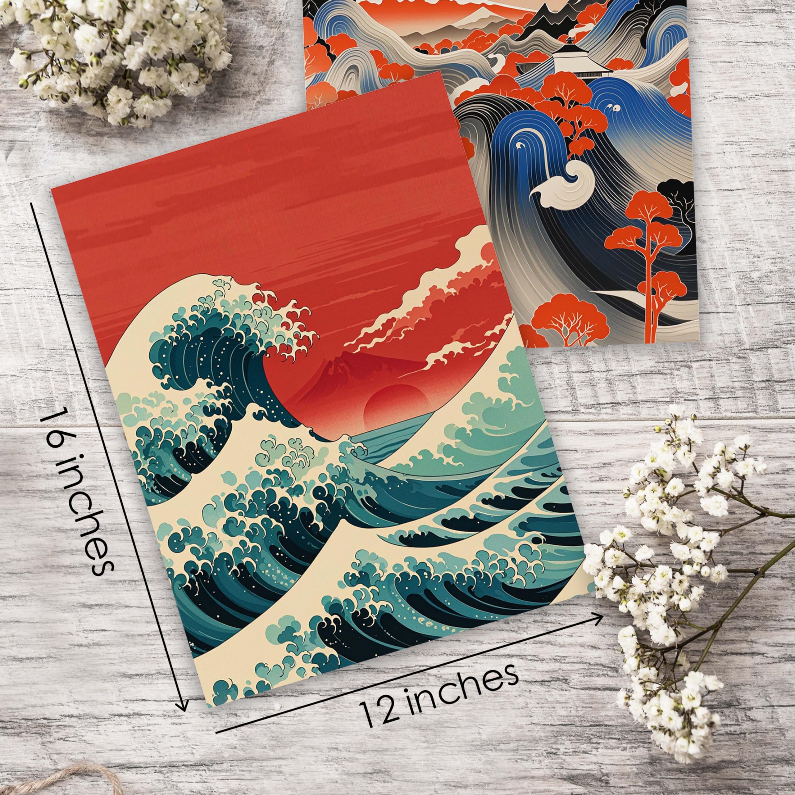 ヤヨマウンテンビュー Amazon.com: XZMBQ Japanese Landscape Wall Art Prints Set of 4