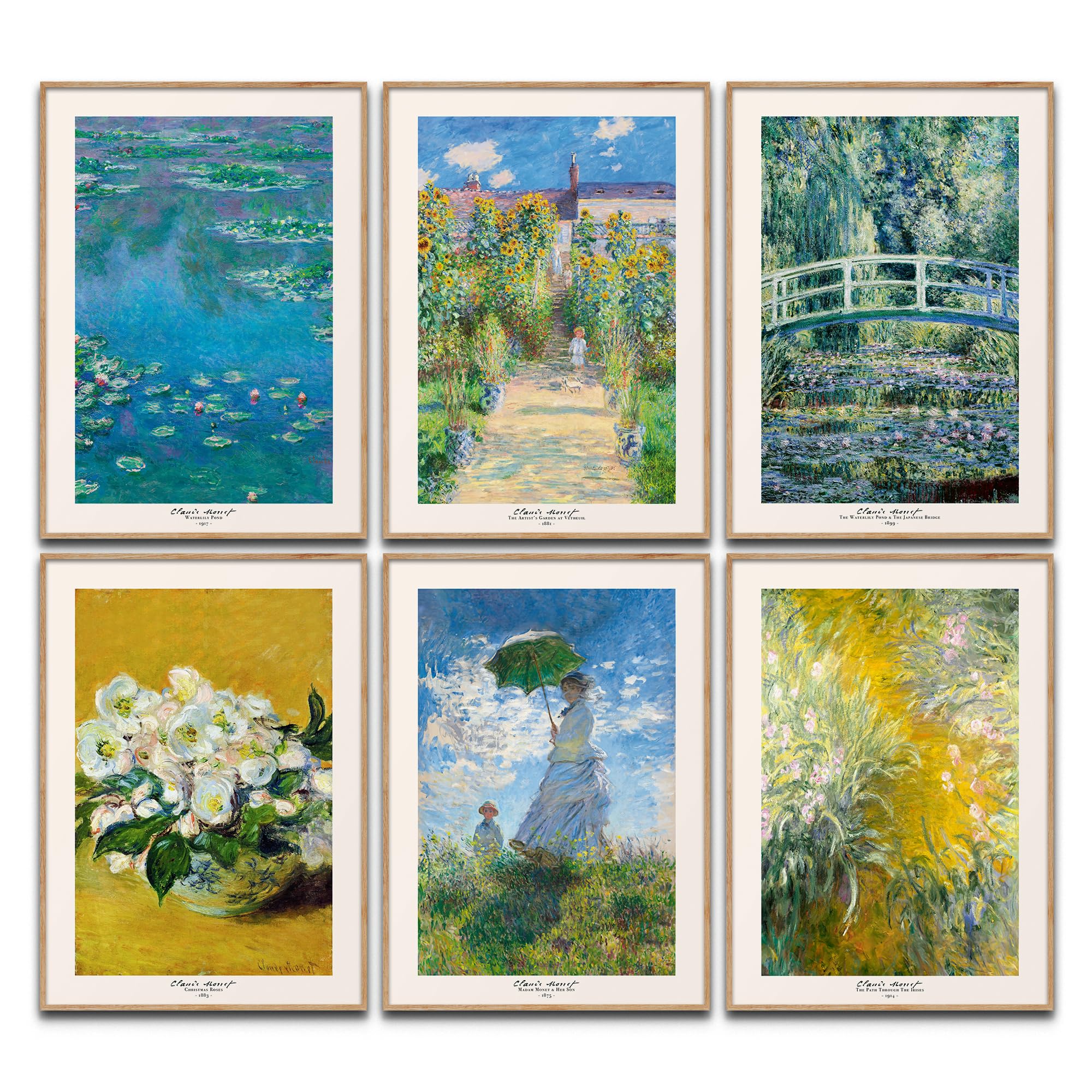 BLCKART Claude Monet Poster Set, Art Wall Decoration, Classic