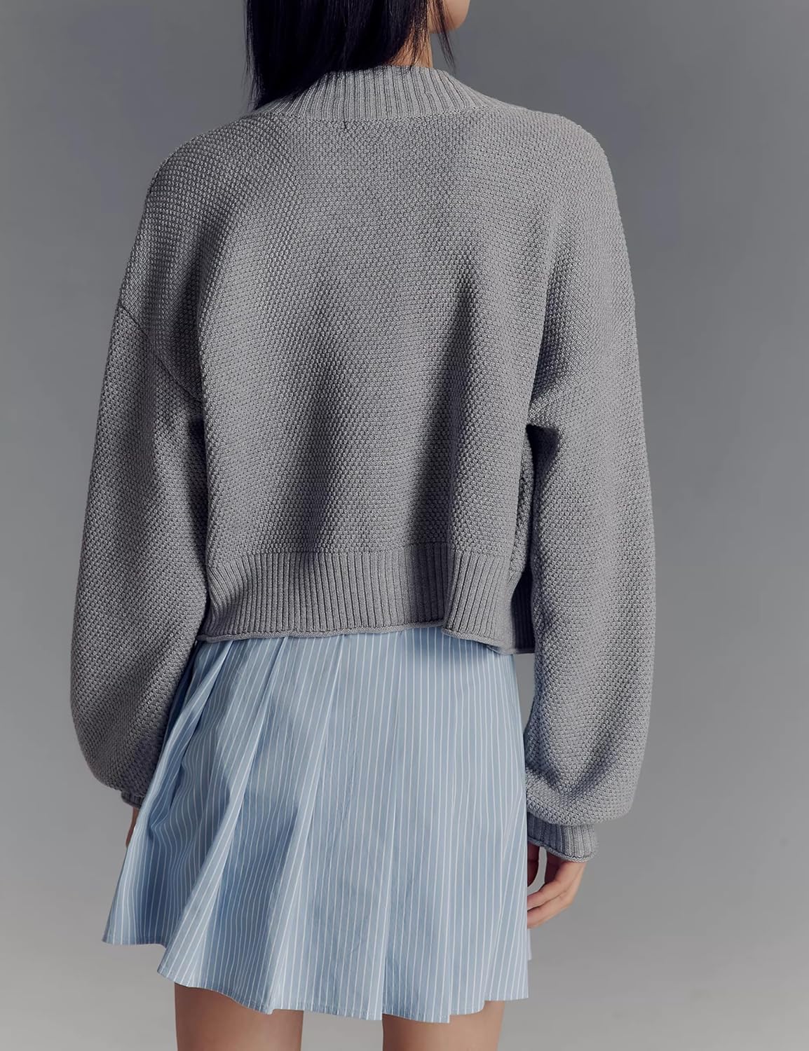 Womens Fall Waffle Cardigan Sweaters Chunky Open Front Long Sleeve V Neck Casual Knit Tops Outerwear Coat - Image 4