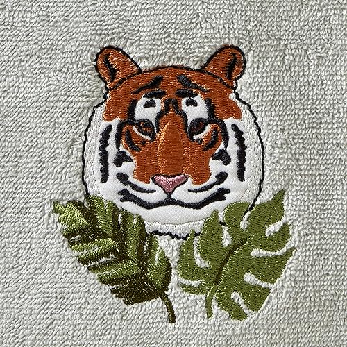 Miniatura 3 de SKL Home Vern Yip Jungle Cats - Juego de toallas de mano, color gris