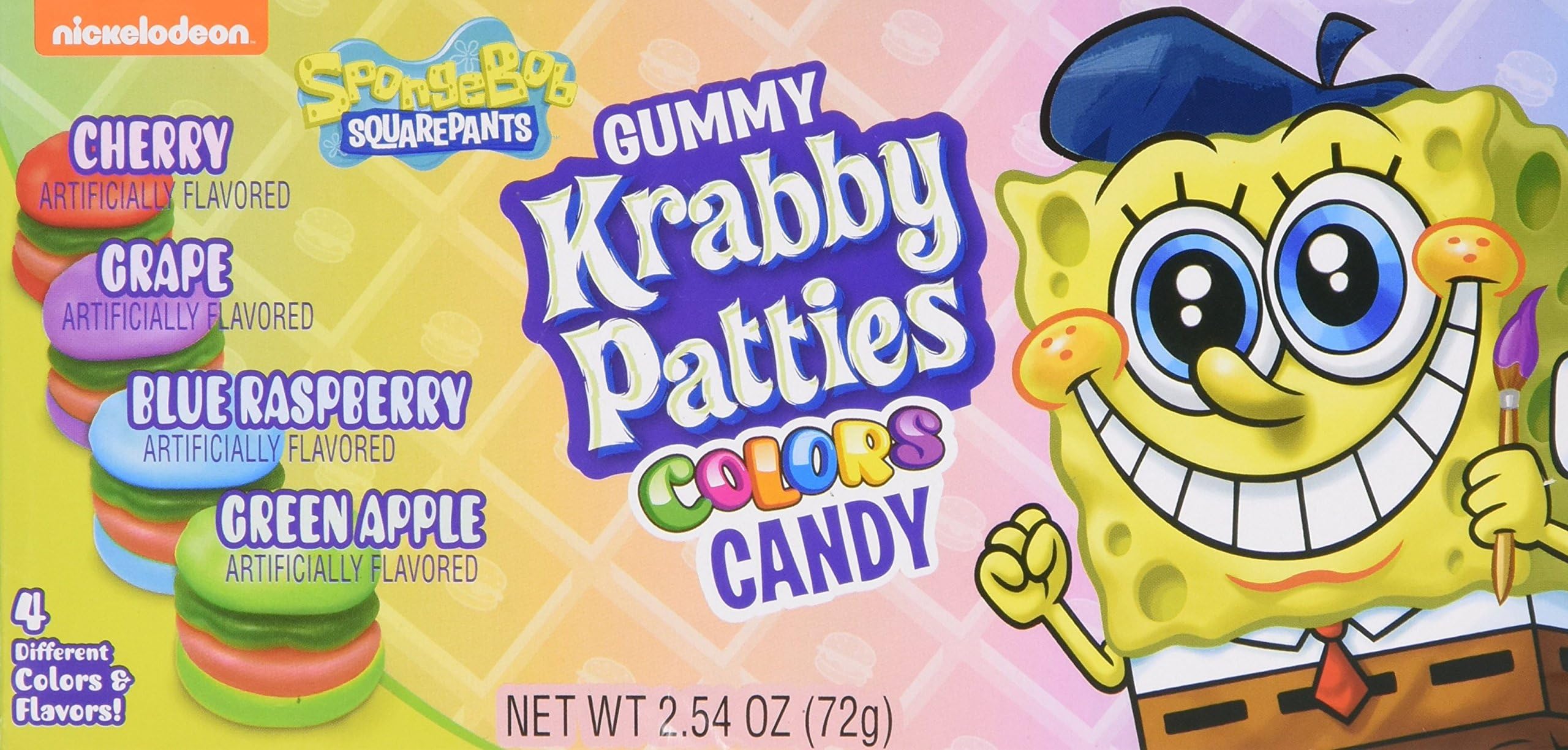 Nickleodeon Gummy Krabby Patties Colors 72 g (Pack of 4)