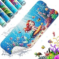 Vista 12 de XIYUNTE Tapete de Baño para Bebé para Tina Antideslizante Tapete de Baño para Niños - 40''x16'' Extra Largo Tapete de Bañera de Dibujos Animados