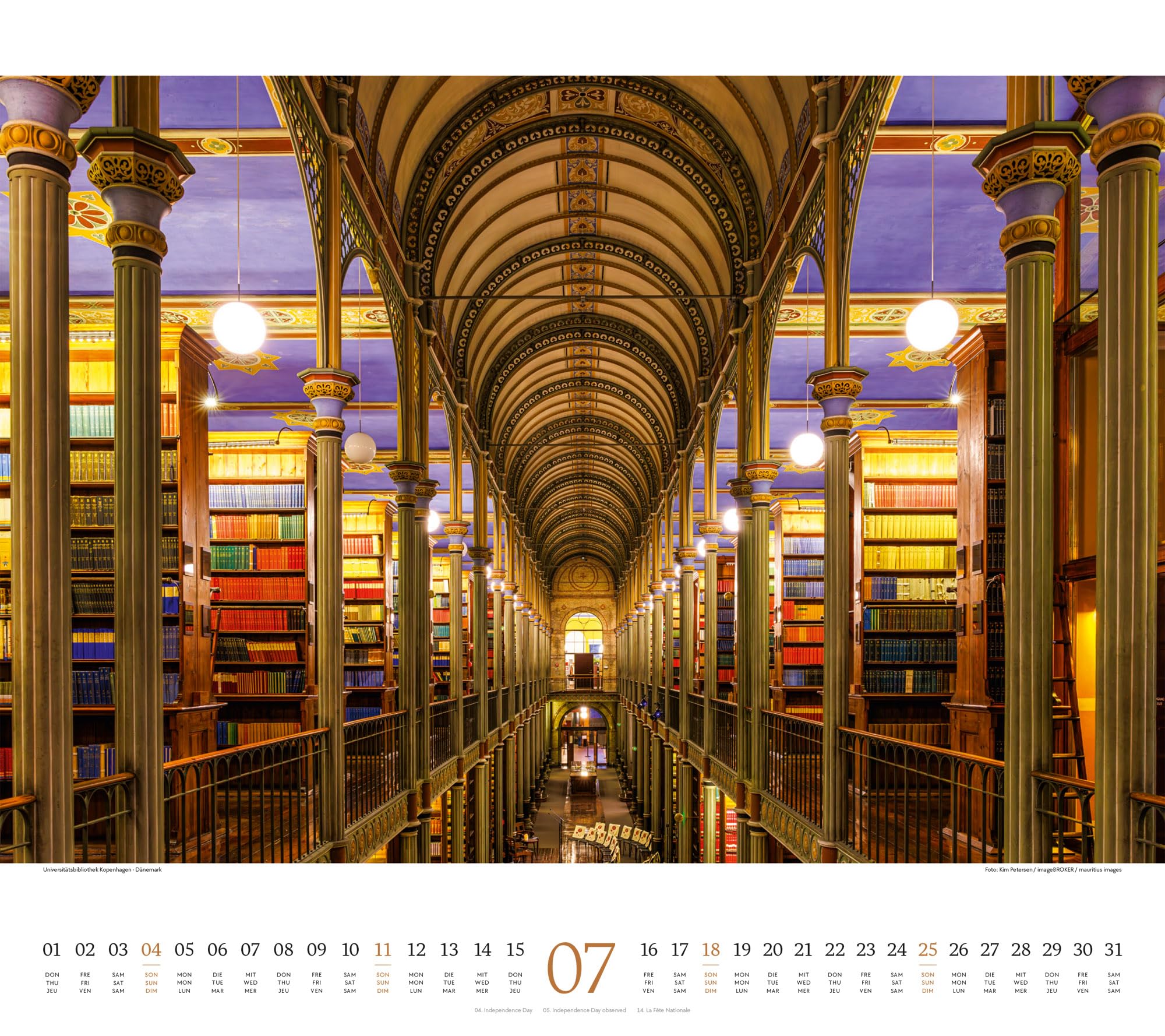 Welt der Bücher Kalender 2027 | Bildgewaltiger Bibliotheken-Kalender im großen Querformat (54x48 cm) | Eindrucksvolle Architektur von Büchereien