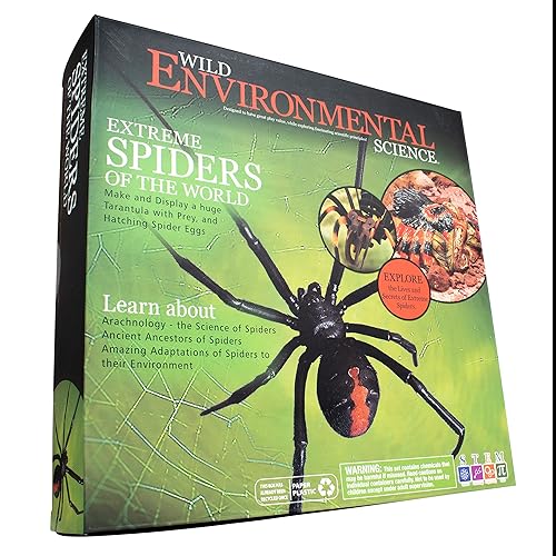 WILD ENVIRONMENTAL SCIENCE Extreme Spiders of the World - Para mayores de 6 años - Crea y personaliza modelos y dioramas - Estudia los animales más