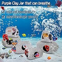 Vista 6 de Ameliade Aquarium Decorations Cave Fish Tank Accessories Rock Decor for Shrimp Cichlid Hiding Breeding Small Fish Bowl Hide Decoration Betta Toys