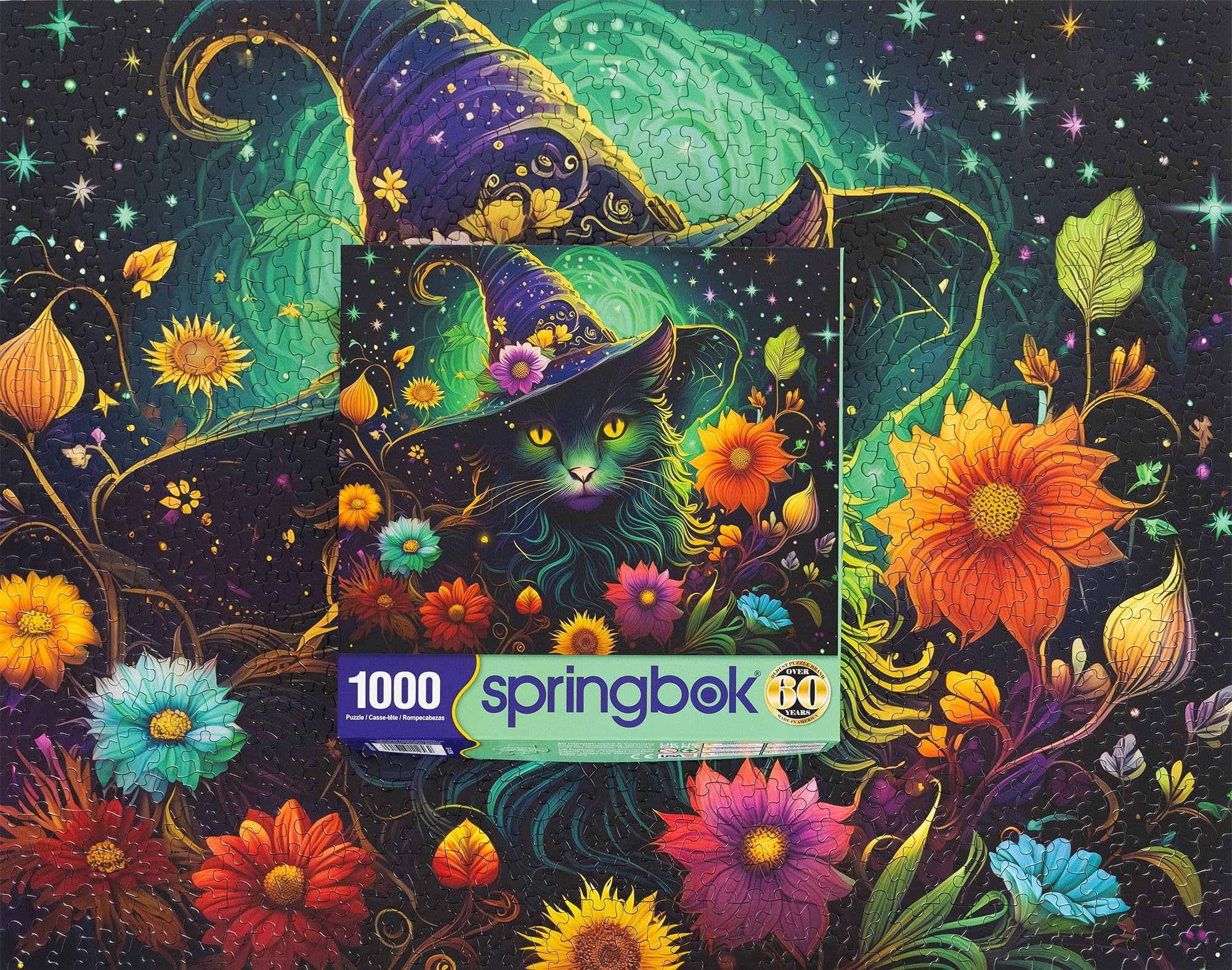 Springbok Halloween Haunted House - 1000 Piece Jigsaw Puzzle for Adults - Made in USA: Enchanted Cat