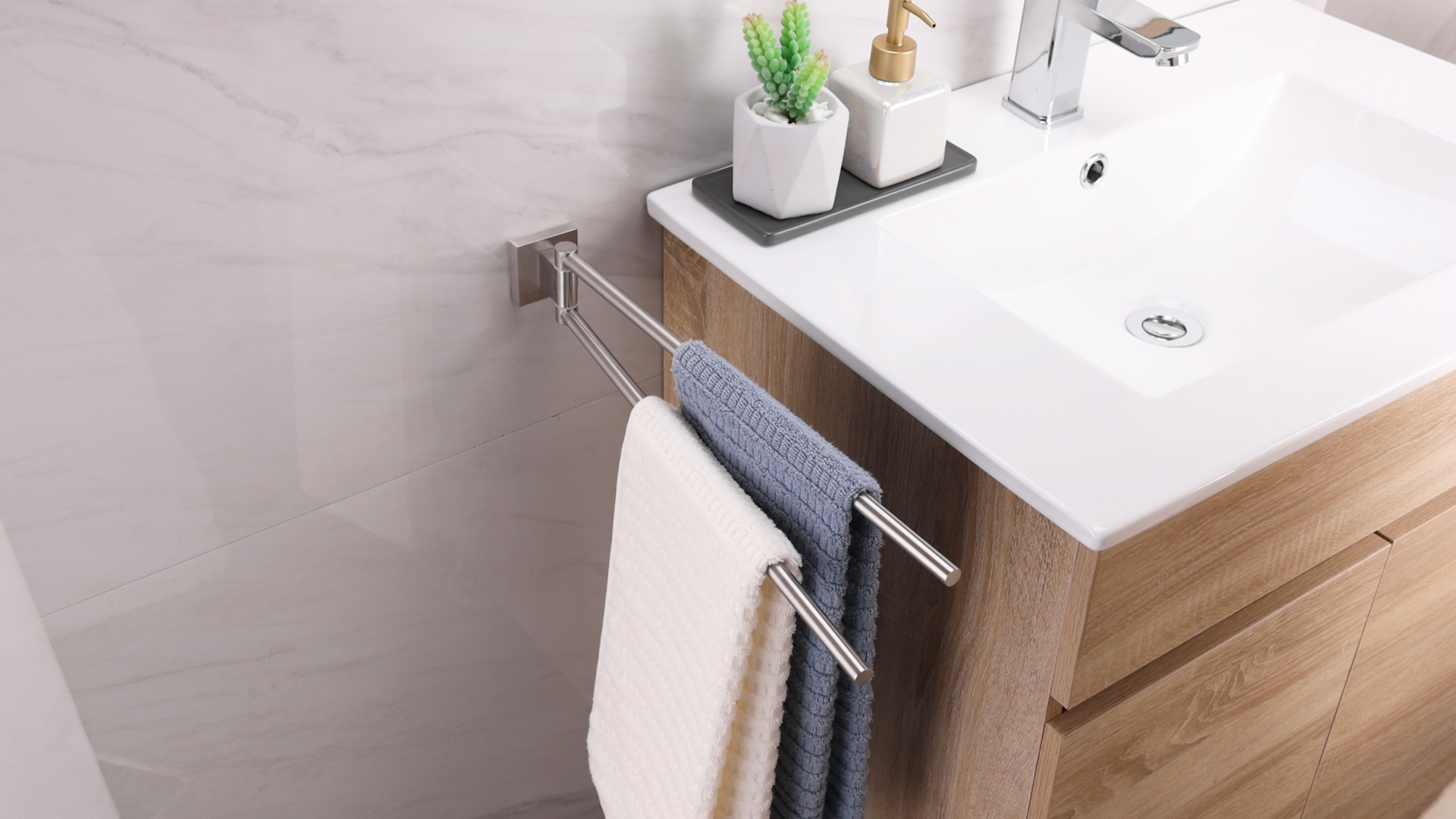 Porta Asciugamani Bidet, Porta Asciugamani Bagno da Parete, Porta Asciugamani Cucina e Bagno, Portasciugamani Adesivo da Muro (25cm)(oro