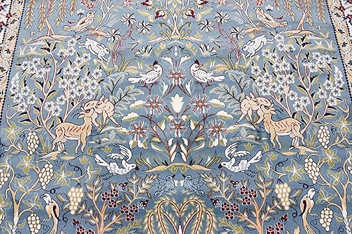 Vista 8 de Unique Loom Colección Narenj - Alfombra de área - Bristol (7' 10" x 10' Rectángulo, Azul/Beige)