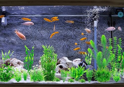 Miniatura 6 de MyLifeUNIT Plantas de acuario, paquete de 20 plantas artificiales para decoración de acuario (verde)