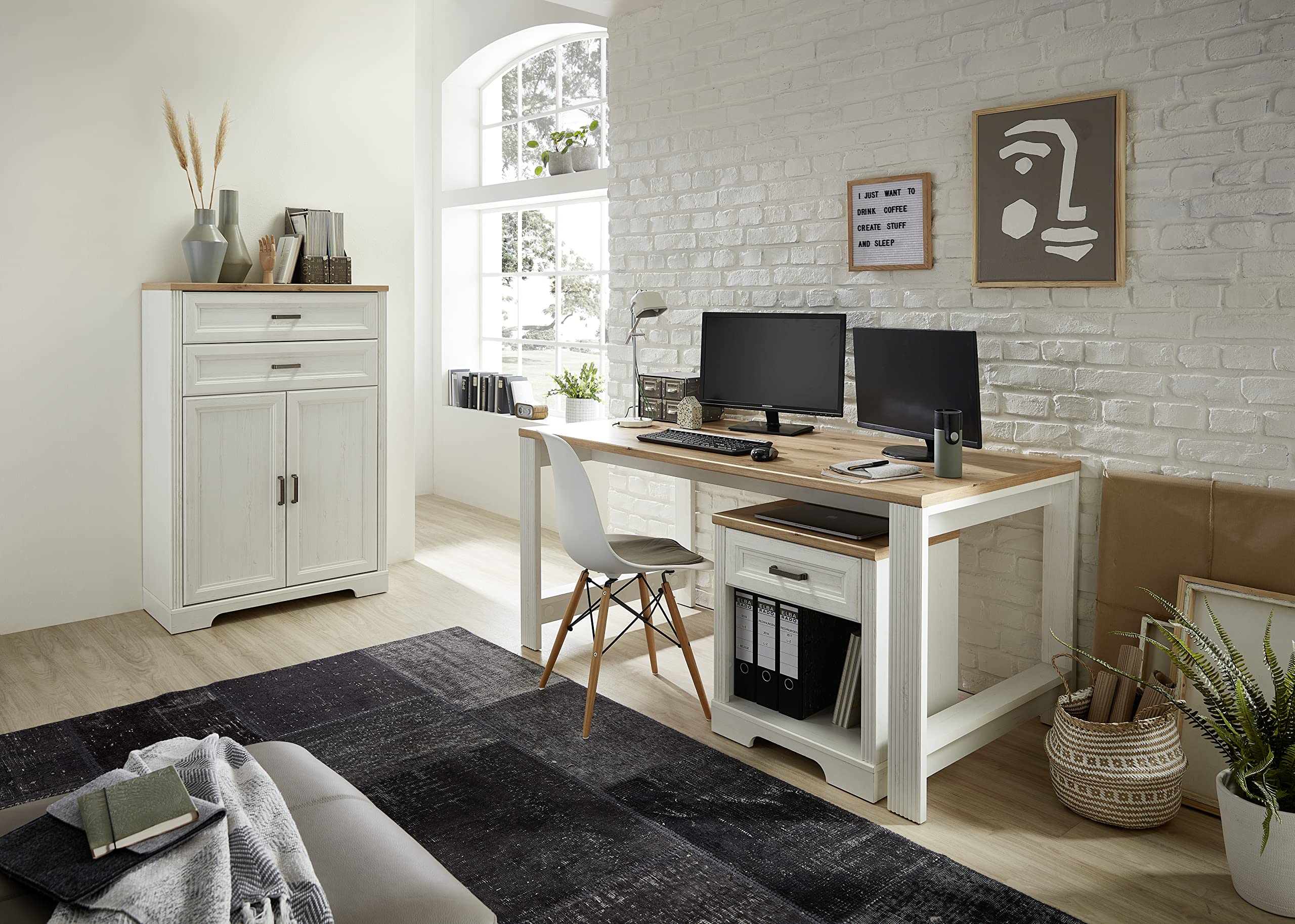 Büro-Set Komplettbüro Büroprogramm Arbeitszimmer Möbel Jillana IV (3-teilig)