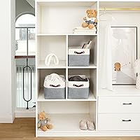 Vista 44 de OrganiHaus Narrow Storage Bins 15x06in, Small Closet Bins for Shelves, Bathroom Storage Baskets for Shelves, Narrow Baskets, Fabric Organizer with