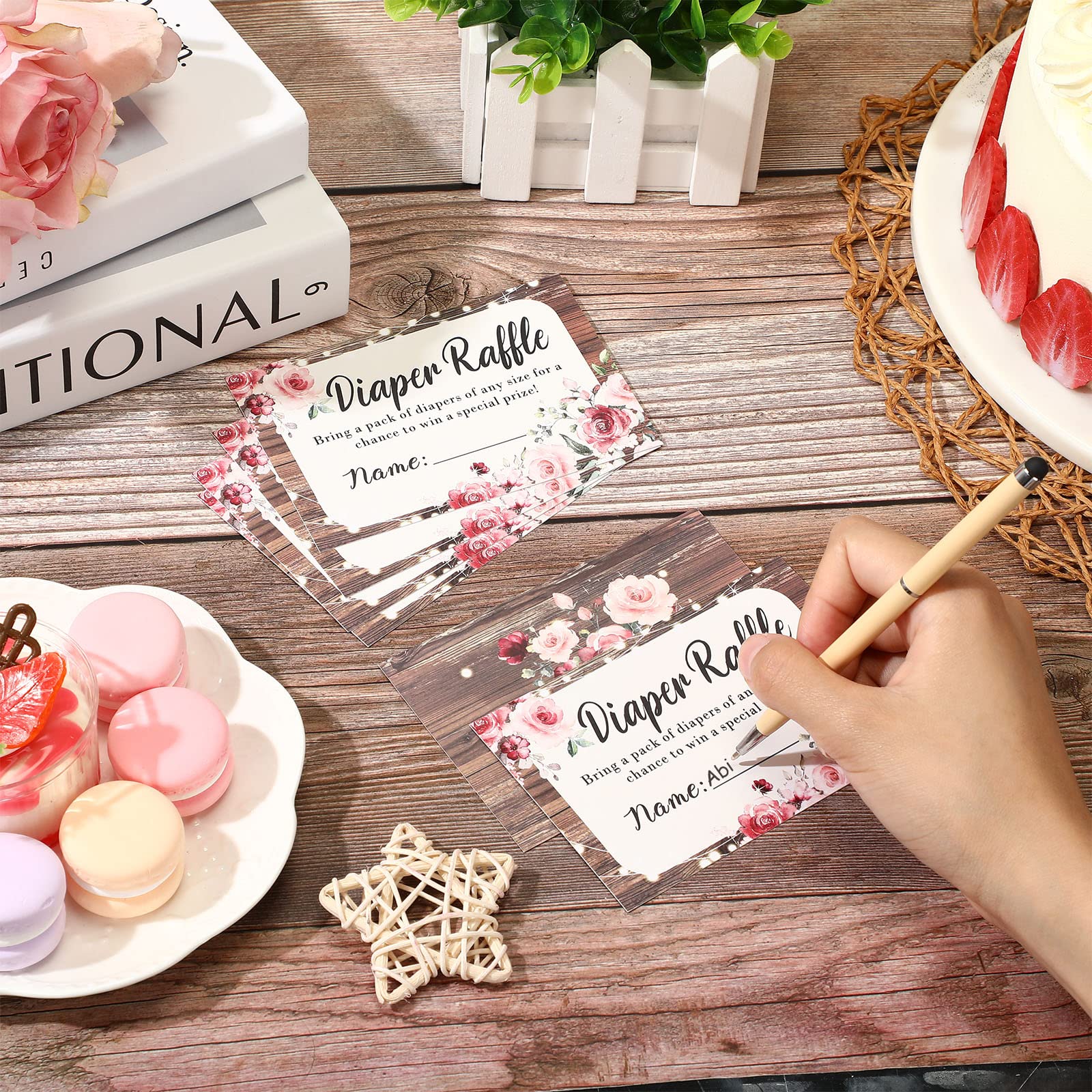 WNINK Lot De 50 Tickets De Tombola Avec Boîte Pour Fête