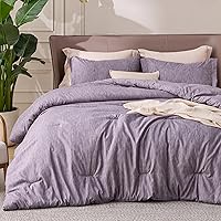 Vista 12 de Bedsure, juego de edredón tamaño king - Ropa de cama suave color taupe para todas las estaciones, juego de cama teñido catiónico, 3 piezas, 1