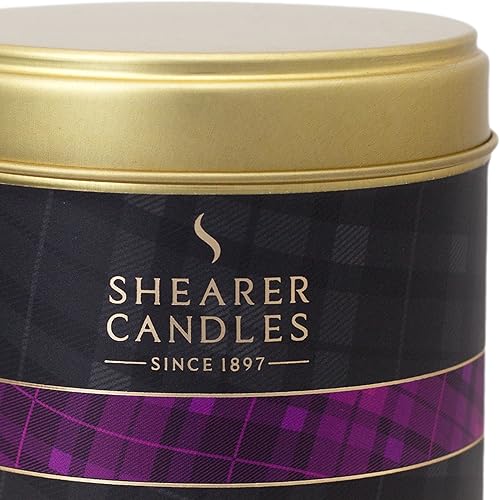 Miniatura 2 de Candles Ae Fond Kiss - Vela de lata perfumada grande de tartán, color marfil