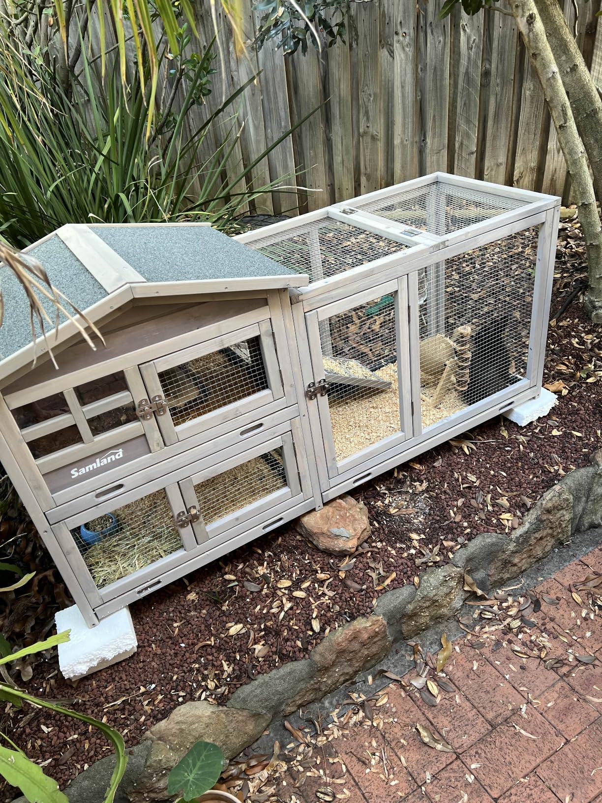 Samland Rabbit Hutch Cage – Indoor and Outdoor Chicken Coop, Guinea Pig ...