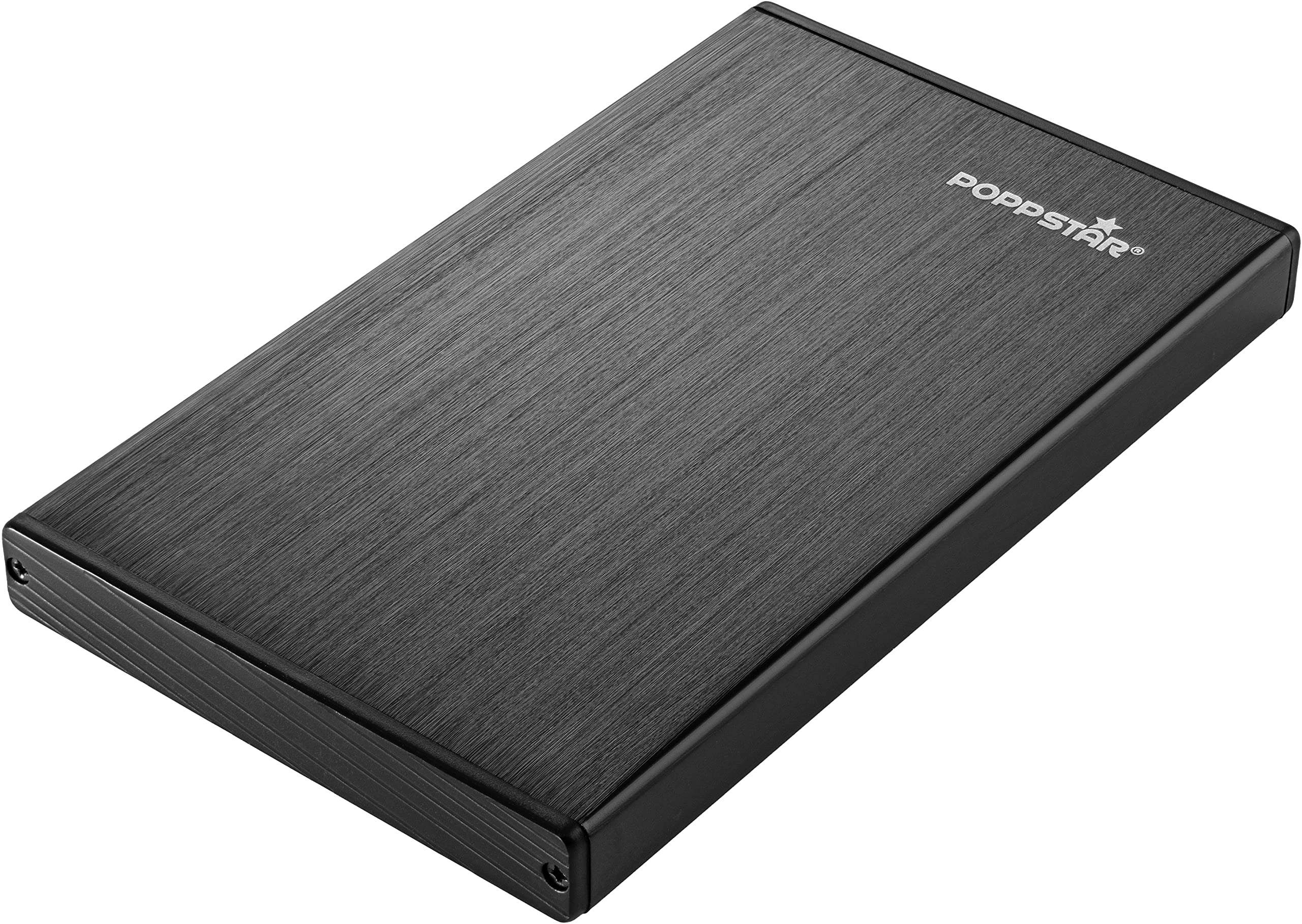 POPPSTAR Poppstar SE50 Festplattengehäuse 2,5 Zoll, SATA III, schwarz Aluminium