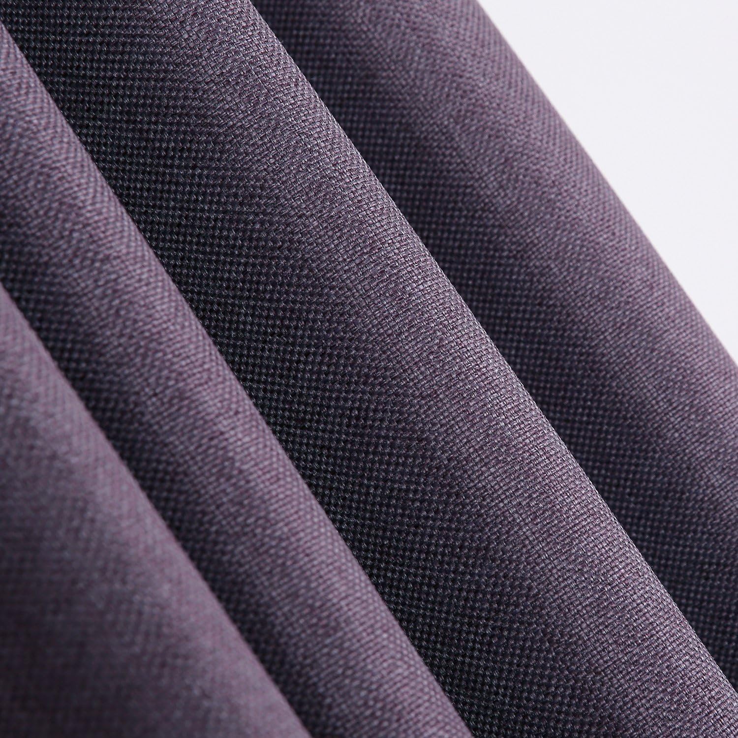 Deconovo Home Decorations Thermal Insulated Faux Linen Panels Rod Pocket Light Blocking Curtains for Bedroom, 42W x 95L Inch, Grape