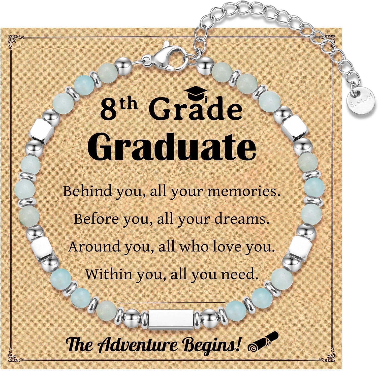 2026 Graduation Gifts for Her, Compass Bracelet for Girls Women, Inspirational High School College Class of 2026 Graduation Gifts