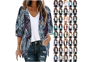 Floral Summer Cardigan with Puff Sleeves: Enhance Your Wardrobe with Boho Chic