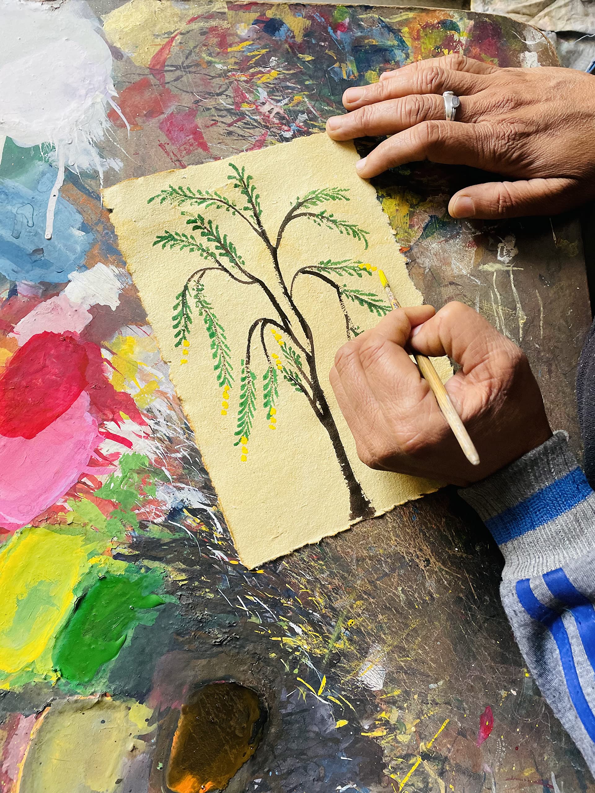 Amazon.co.jp: 水彩紙 - ビンテージ紙 - Deckle Old Paper