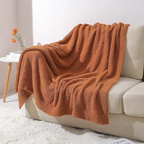 Vista 2 de bearberry Manta de otoño súper suave, ligera, acogedora y cálida para sofá, cama, sofá para todas las estaciones (caramelo, 50 x 60 pulgadas)