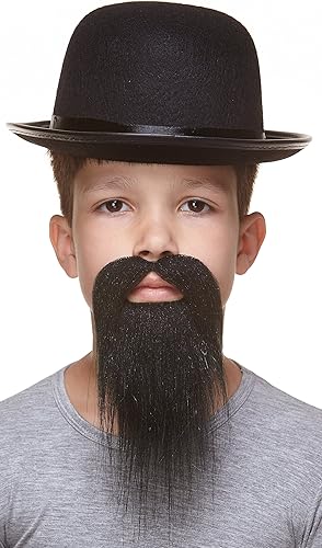 Miniatura 3 de Mustaches Barba falsa autoadhesivo novedad pelo facial falso de cola de pato pequeño accesorio de disfraz para niños color negro