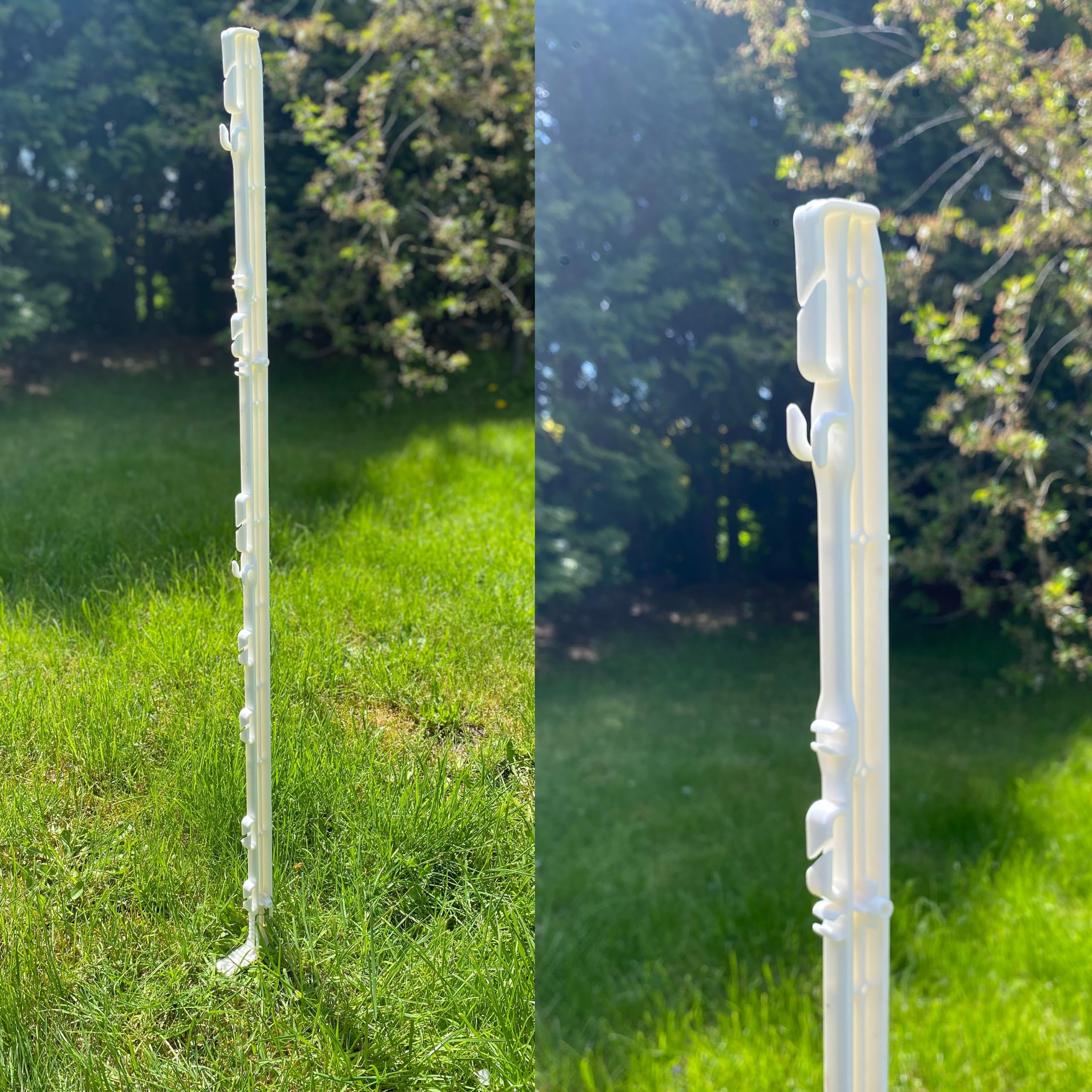 Weidezaunpfähle Kunststoff 105cm Weidepfahl Weide Weidezaun Pfähle Weidezaun weiß