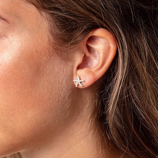 Collana con ciondolo a forma di stella marina in argento sterling
