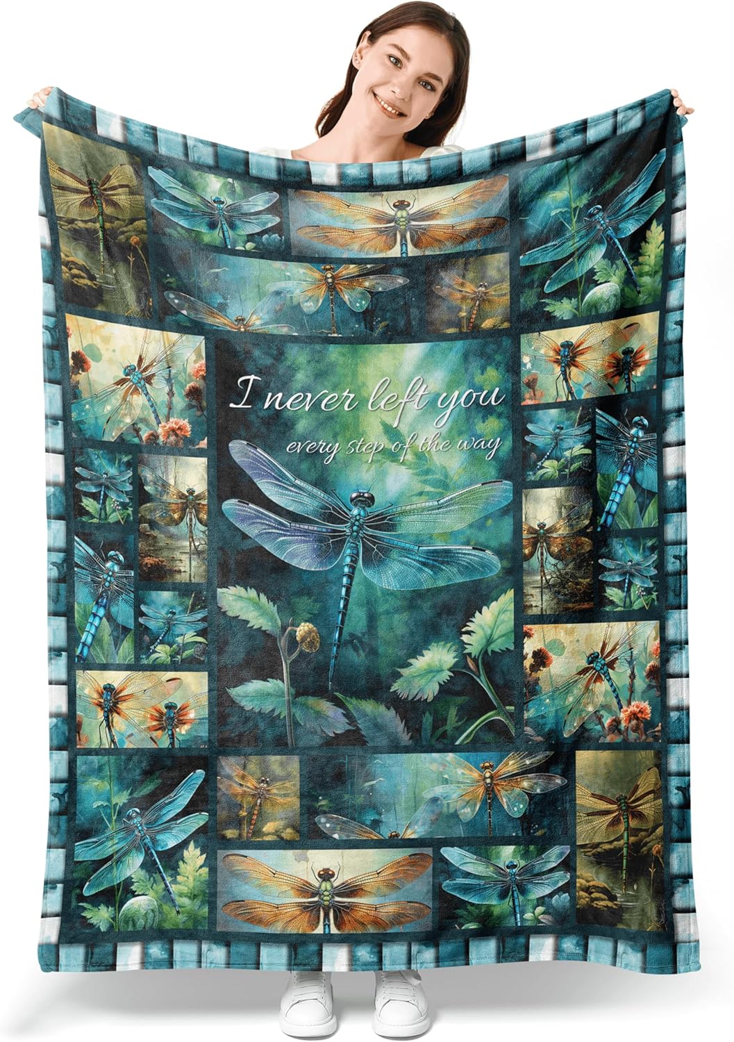 Dragonfly Blanket for Women Girls, Dragonfly Gifts for