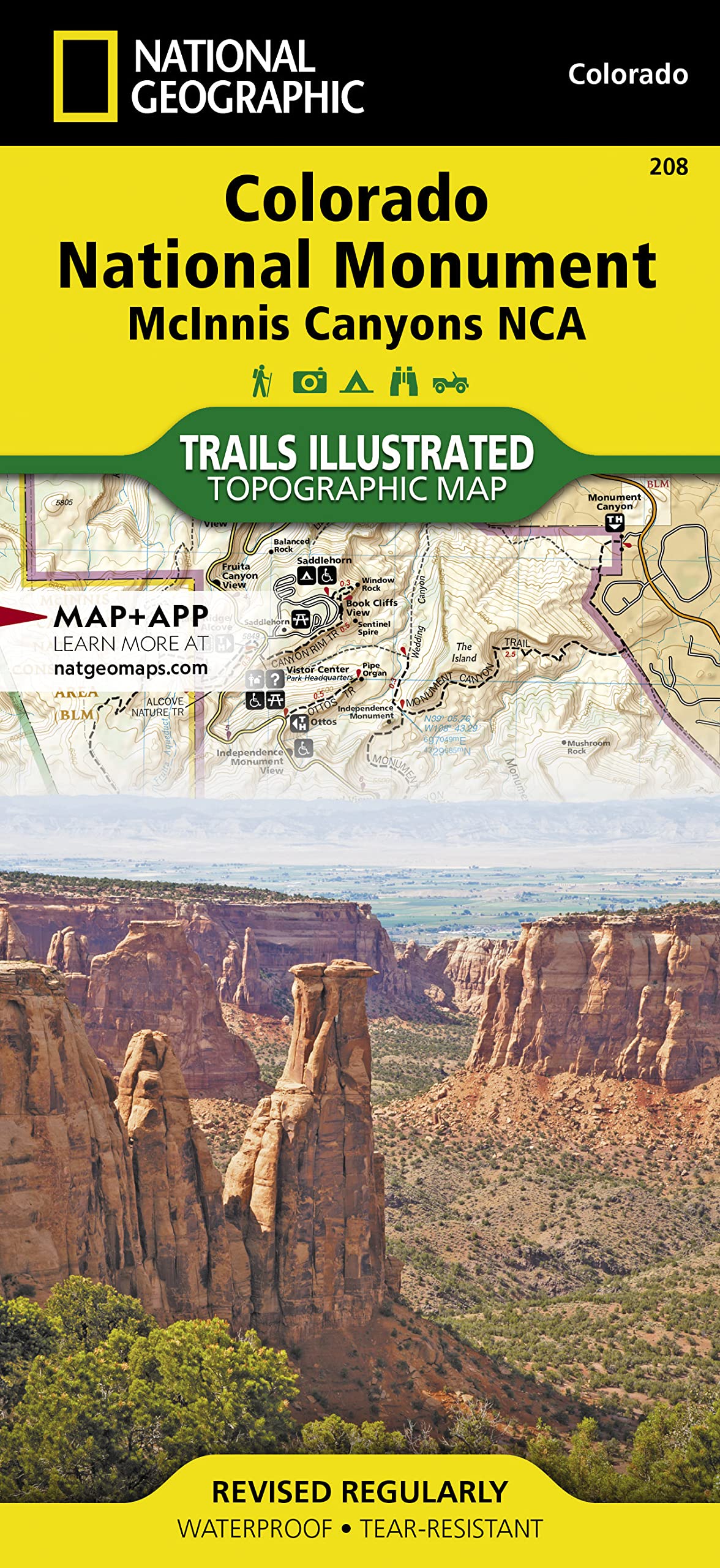 Colorado National Monument Map [McInnis Canyons National Conservation Area] (National Geographic Trails Illustrated Map, 208)