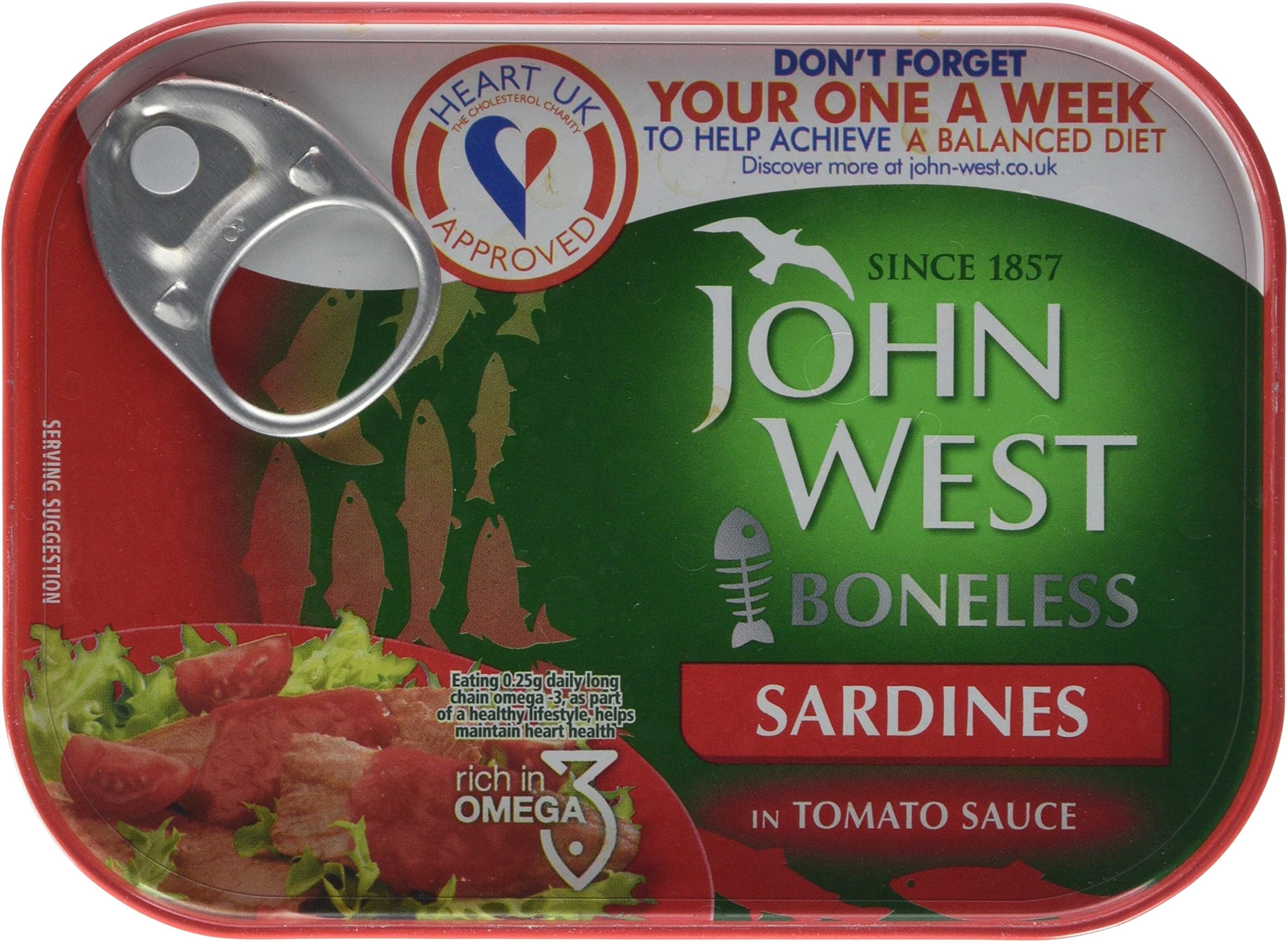Boneless Sardines in Tomato Sauce, 95 g, Pack of 12