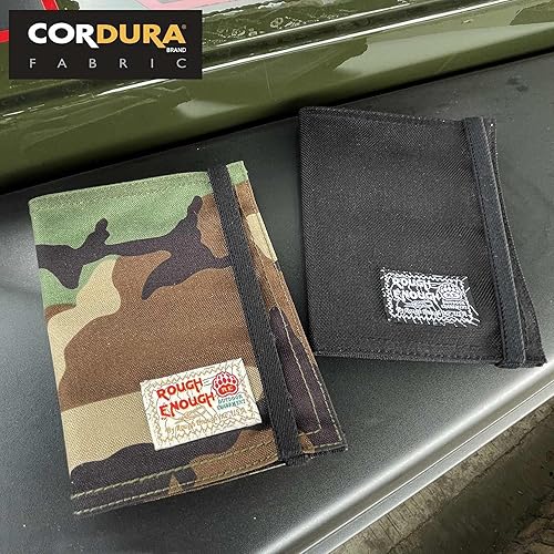 Miniatura 8 de Rough Enough - Funda para pasaporte y tarjeta de vacunación para hombres, mujeres y niños, Negro, Casual