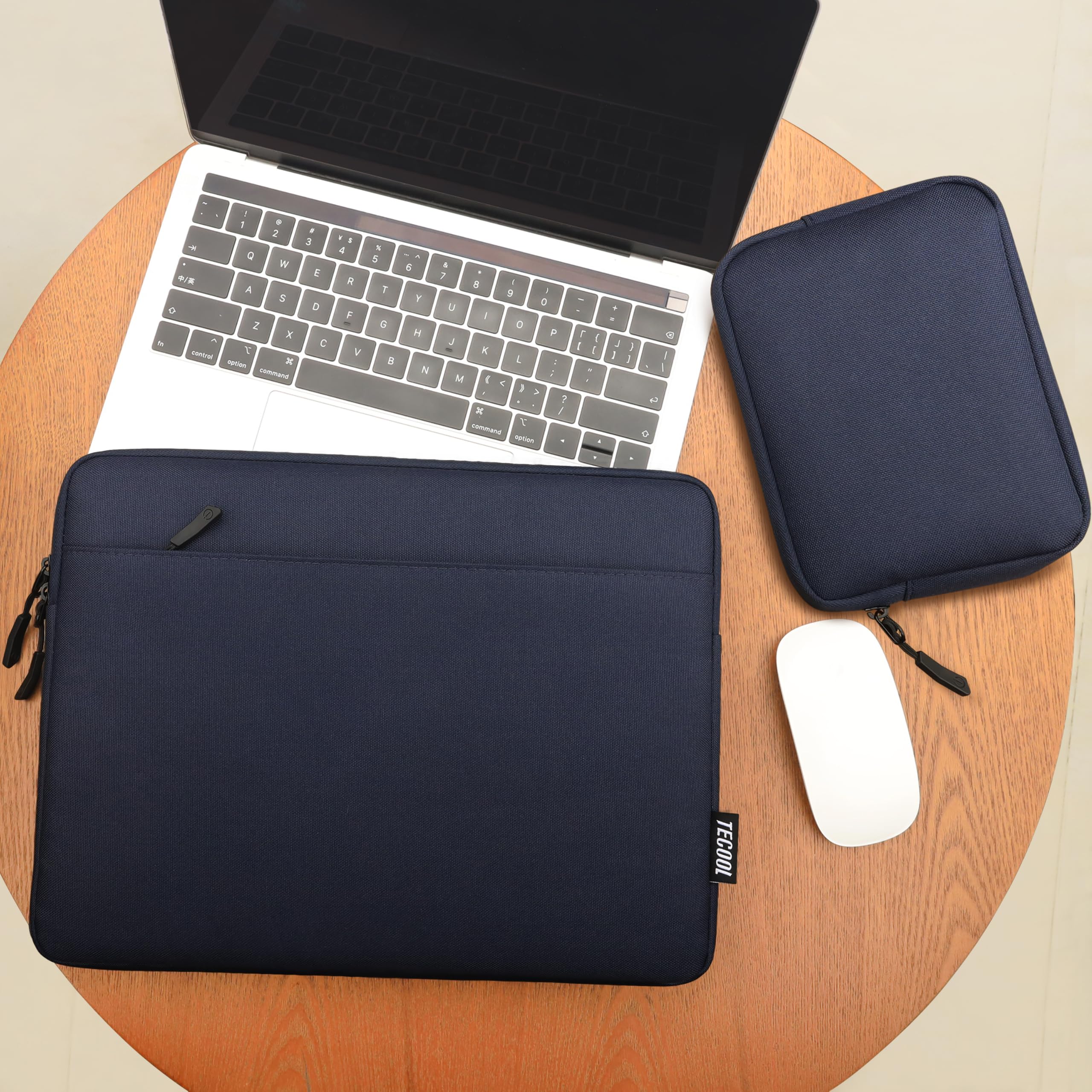 TECOOL 15,6 Pollici Custodia PC Portatile per 15-15,6'' Lenovo Thinkpad Ideapad Dell Acer ASUS HP Chromebook Notebook Laptop, Custodia MacBook Pro 16 M3 M2 M1 Pro/Max 2023-2019,Blu scuro