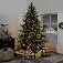 Naomi Home Kinsley 9ft Prelit Aritificial Christmas Tree with 6230 Branch Tips, 1000 Warm Lights and Metal Stand, 68" Wide Re
