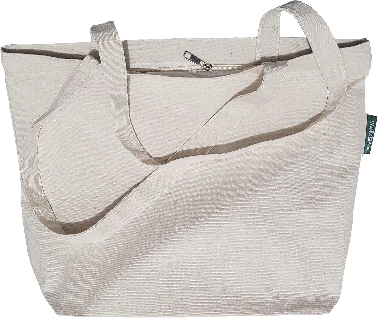 Premium 10oz (340gsm) 100% Natural Cotton Canvas Tote Bag Super Strong Reusable Grocery Shopping Bag, Ideal for Painting, Embroidery, Printing