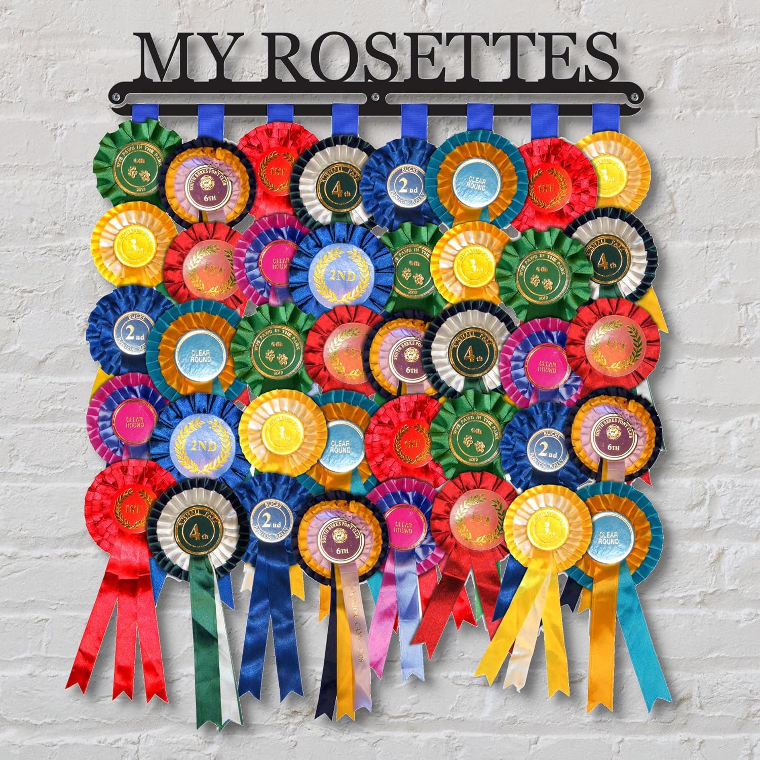 | 'My Rosettes' | Black | Rosette/Ribbon Hanger Display Holder | Made in Britain