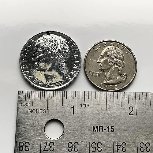 Miniatura 5 de 1978 Italia 100 Lire moneda colgante laureado Roma Milán Venecia Florencia Turín Napoli Bolonia Verona Génova Módena Pisa Siena Módica Perugia